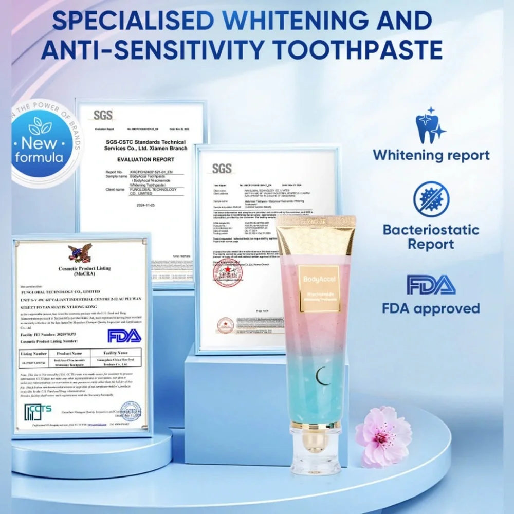 BodyAccel Niacinamide Whitening Toothpaste